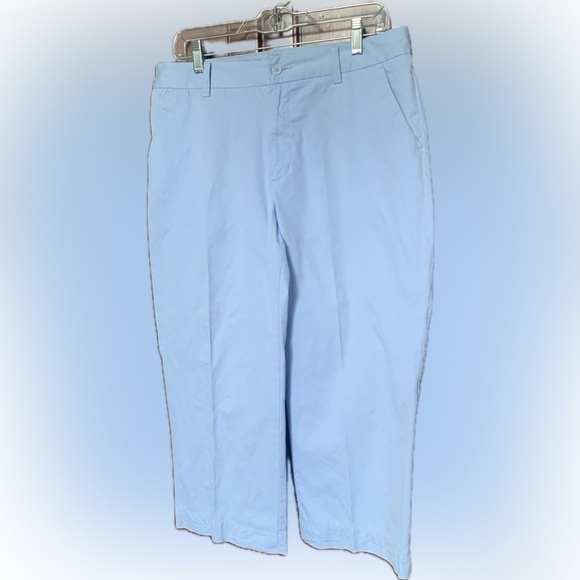 GAP Factory Pants - GAP capris flat front cropped ladies sky blue, size 12